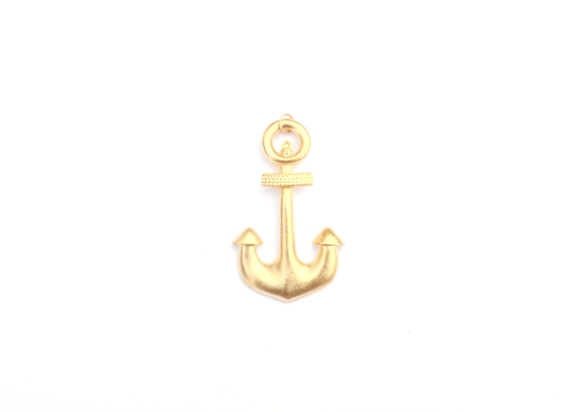 Large Gold Anchor Pendant for Jewelry Making, Gold Nautical Charm, Ocean Jewelry, Nautical Jewelry, Nautical Pendant,Sailing Jewelry, Pirate