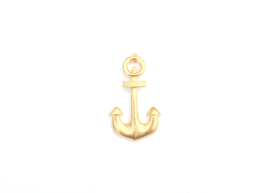 Large Gold Anchor Pendant for Jewelry Making, Gold Nautical Charm, Ocean Jewelry, Nautical Jewelry, Nautical Pendant,Sailing Jewelry, Pirate