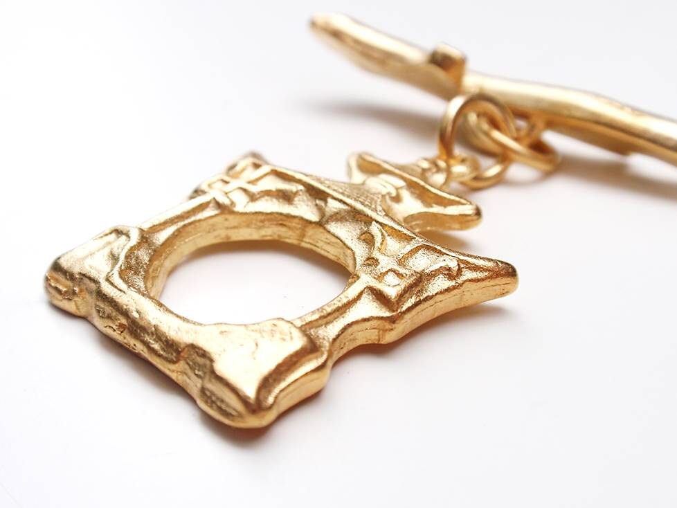 Pagoda Toggle Clasp, Gold Toggle, Pewter Toggle, Asian, Gold Clasp, Toggle Clasp, Britannium Clasp, Pewter