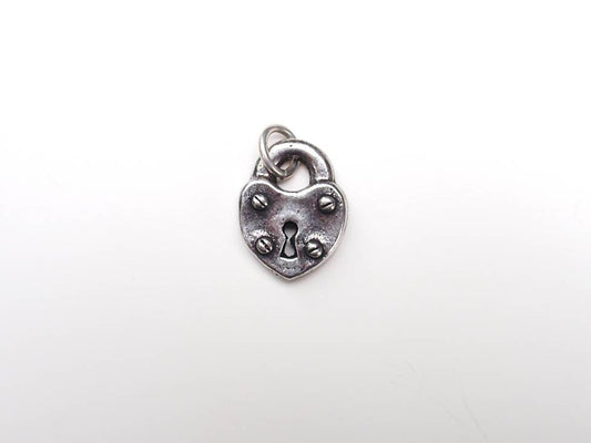 Heart Charm, Padlock Charm, Heart Earrings, Silver Heart, Pewter Charm, Britannium Charm, Charm Bracelet, Silver Charm