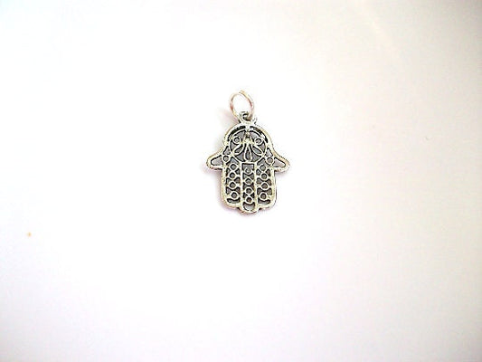 Hamsa Charm, Hand Charm, Kabbalah, Evil Eye, Silver Charm, Gold Charm, Hand of Fatima, Evil Eye Charm, Britannium Charm, Charm Bracelet