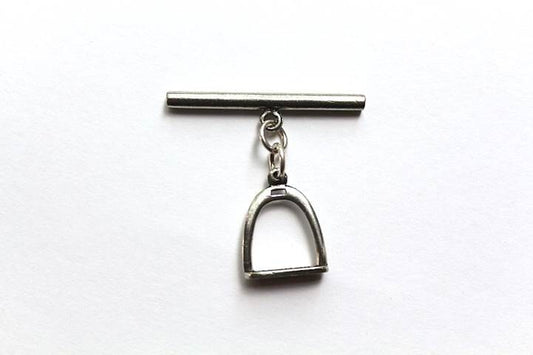 Gold Stirrup Toggle, Gold Toggle, Gold Clasp, Stirrup Clasp, Equestrian Charm, Equestrian Jewelry, Silver Clasp