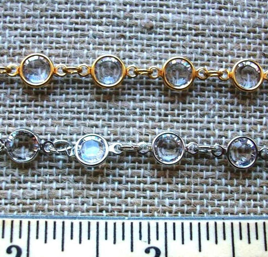 Swarovski Crystal Chain, Crystal Chain, Silver Crystal Chain, Gold Crystal Chain, Beaded Chain